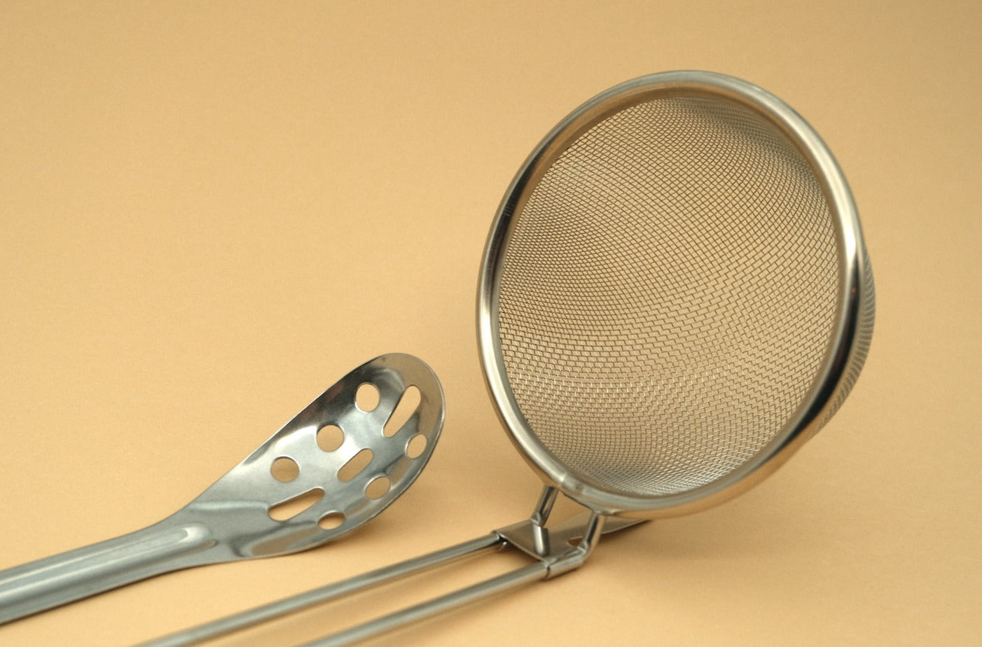 RVS miso zeef met modderlepel