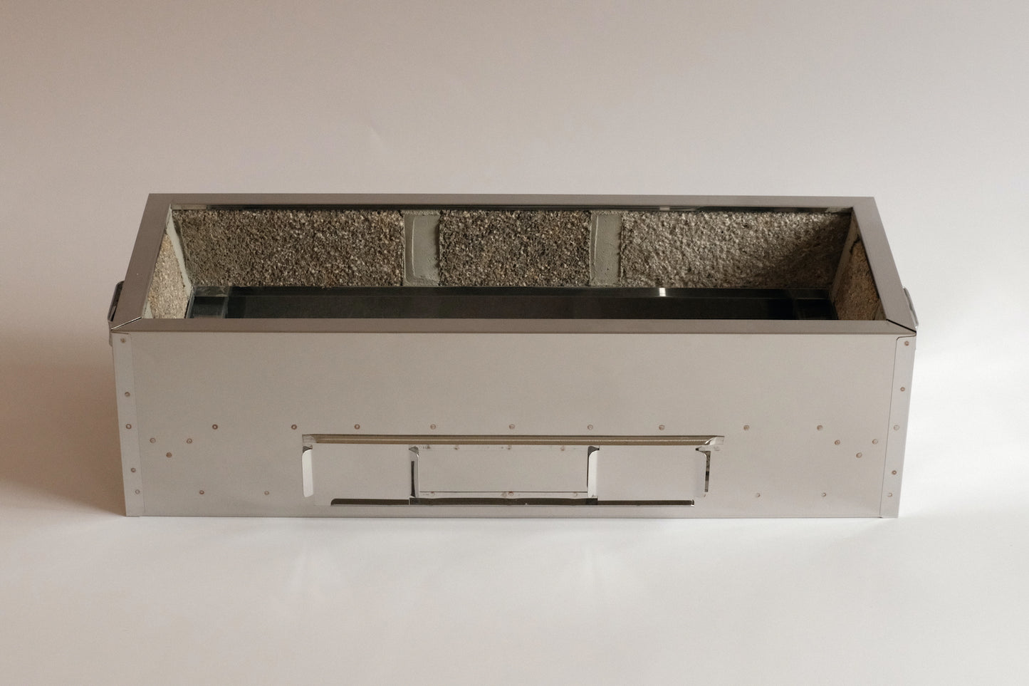 Yakitori-Grill aus rostfreiem verkleidetem Kōgaseki 600x240x165