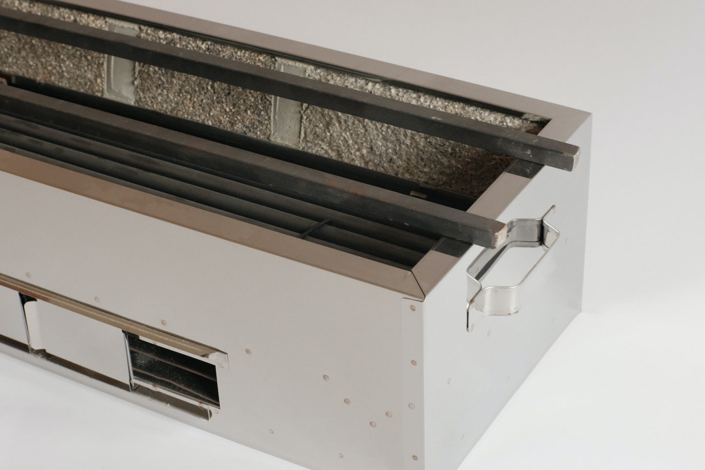 Yakitori-Grill aus rostfreiem verkleidetem Kōgaseki 600x240x165
