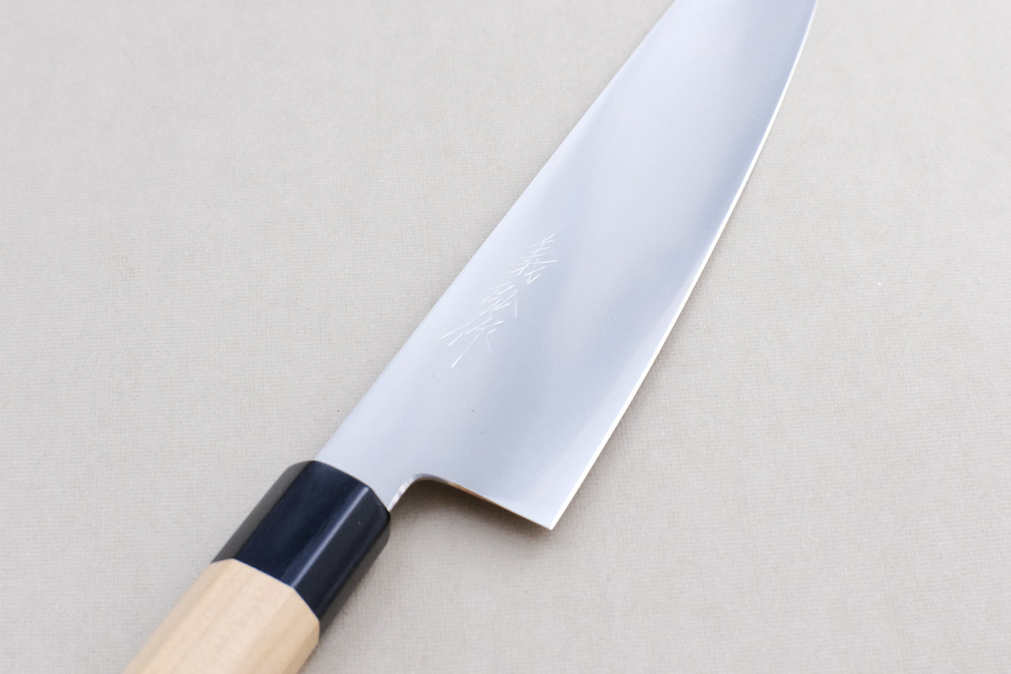 Yamawaki VG1 stainless steel gyuto 240 with an octagonal ho wood and buffalo horn handle