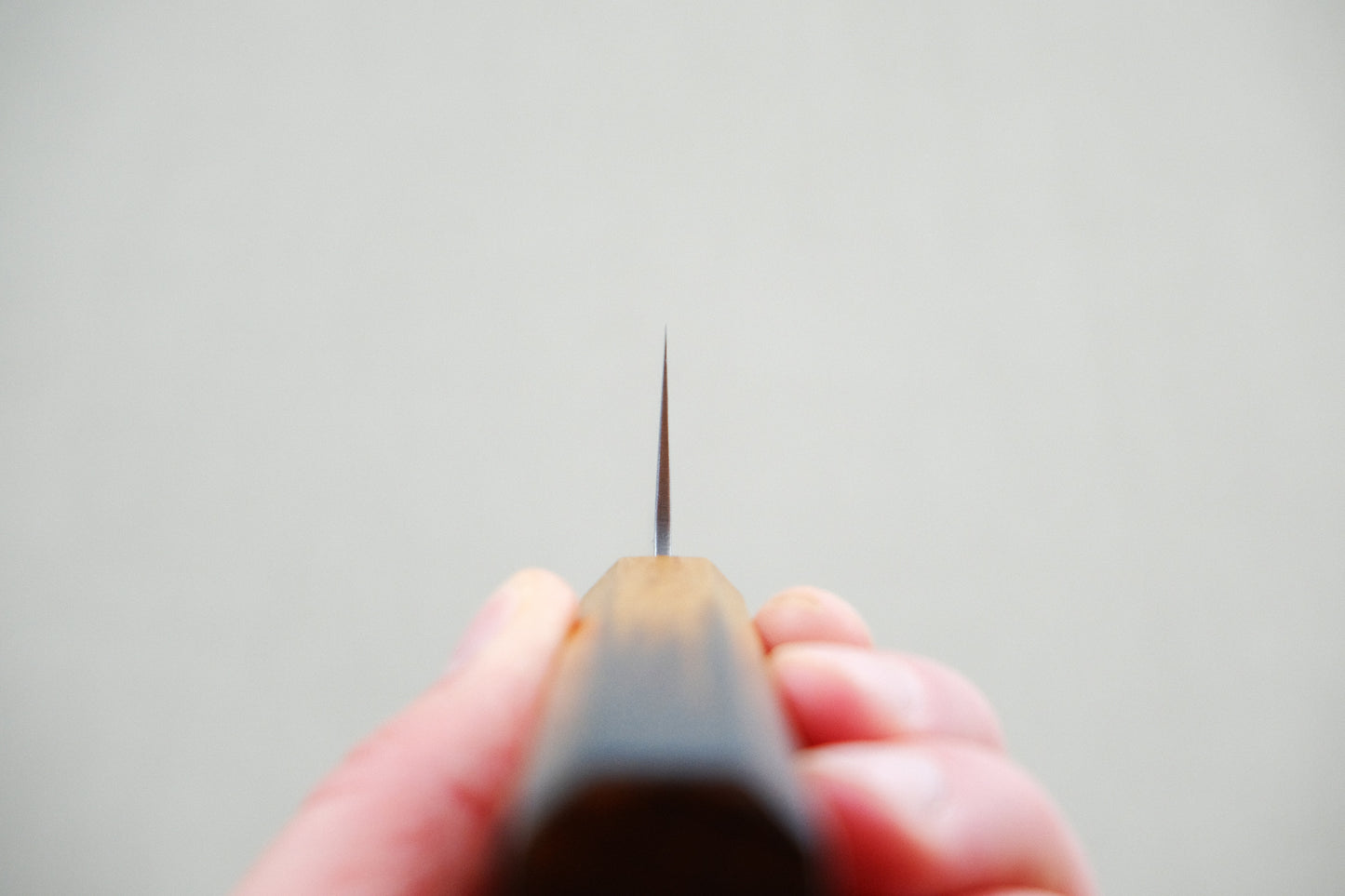 Yamawaki ginsan nashiji bunka 170 with a burnt lacquered octagonal oak handle