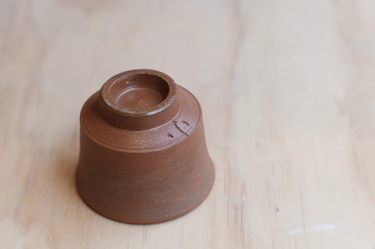 Hiroto Ono unglazed cup red