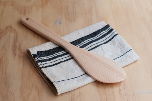 Stirring spatula with made of hinoki wood