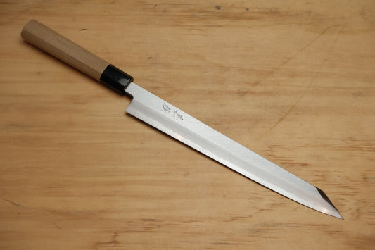 Kuromatsu white 2 kiritsuke yanagiba 270 with an octagonal ho wood handle