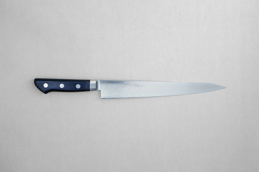 Yamawaki 8A stainless steel sujihiki 240 with a pakka handle