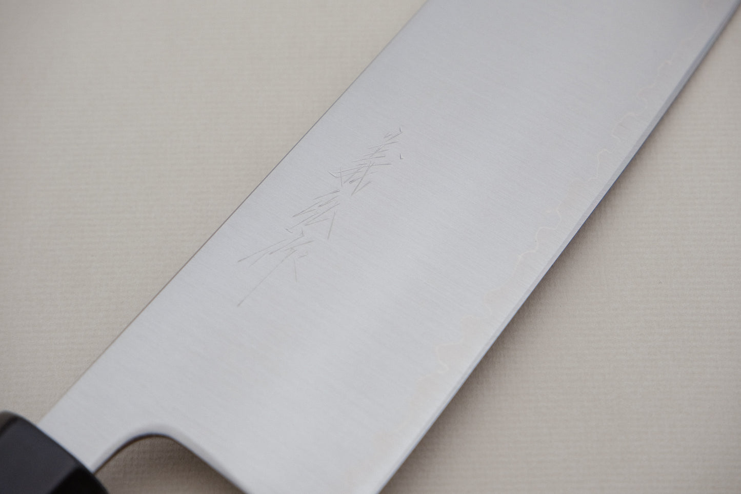 Yamawaki stainless clad aogami super nakiri 165 with an octagonal ho wood and buffalo horn handle