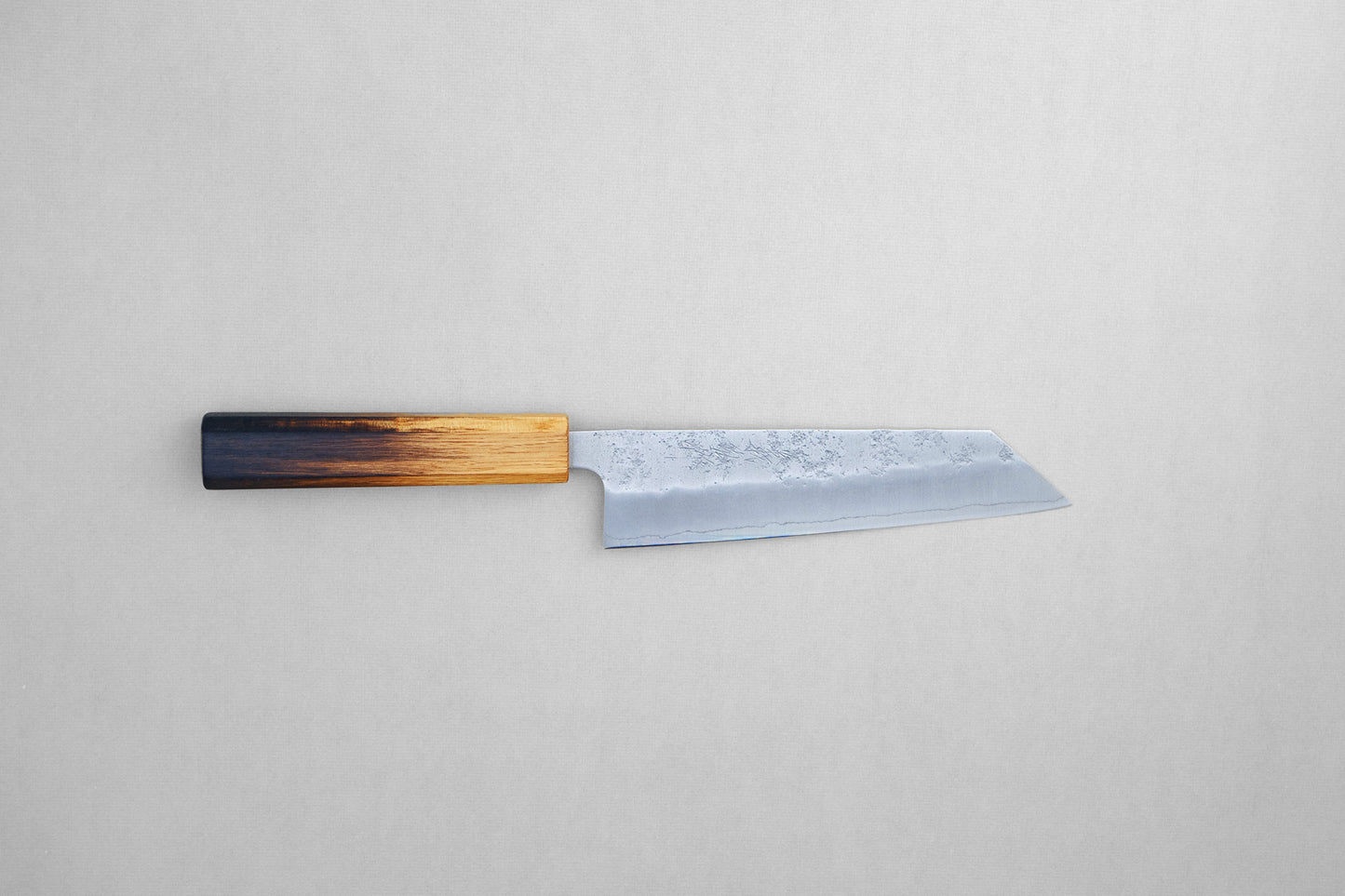 Yamawaki ginsan nashiji bunka 170 with a burnt lacquered octagonal oak handle