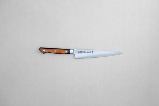 Yamawaki SK4 petty 150 with a pakka handle