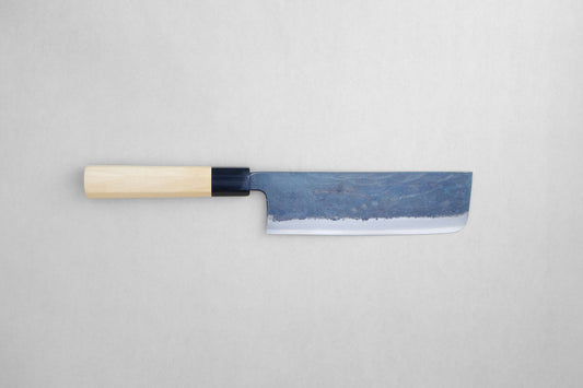 Yamawaki blue 2 kurouchi nakiri 170 with an octagonal ho wood and buffalo horn handle